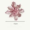15Cm Christmas Simulation Christmas Flower Gold Dust Flower Christmas Ornament Flower Head Double Layer Hollow Gold Dust Flower