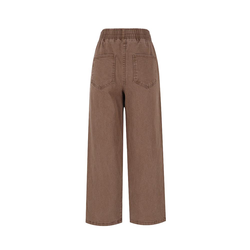VISITINNEWYORK Cotton Elastic Waist Basic Pants (Vyalp52)