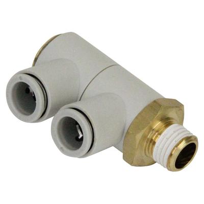 Pipe Double Universal Elbow for for 10mm (SK11) One-touch Fitting, Tubing, Hose, R1/4, KQ2VD10-02AS