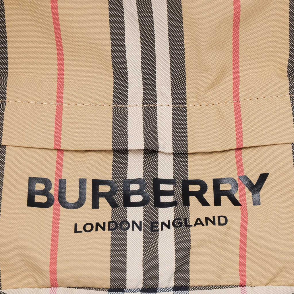 Burberry Logo Print Icon Stripe Drawcord Pouch Archive Beige Unisex Pouches Cream 8026737