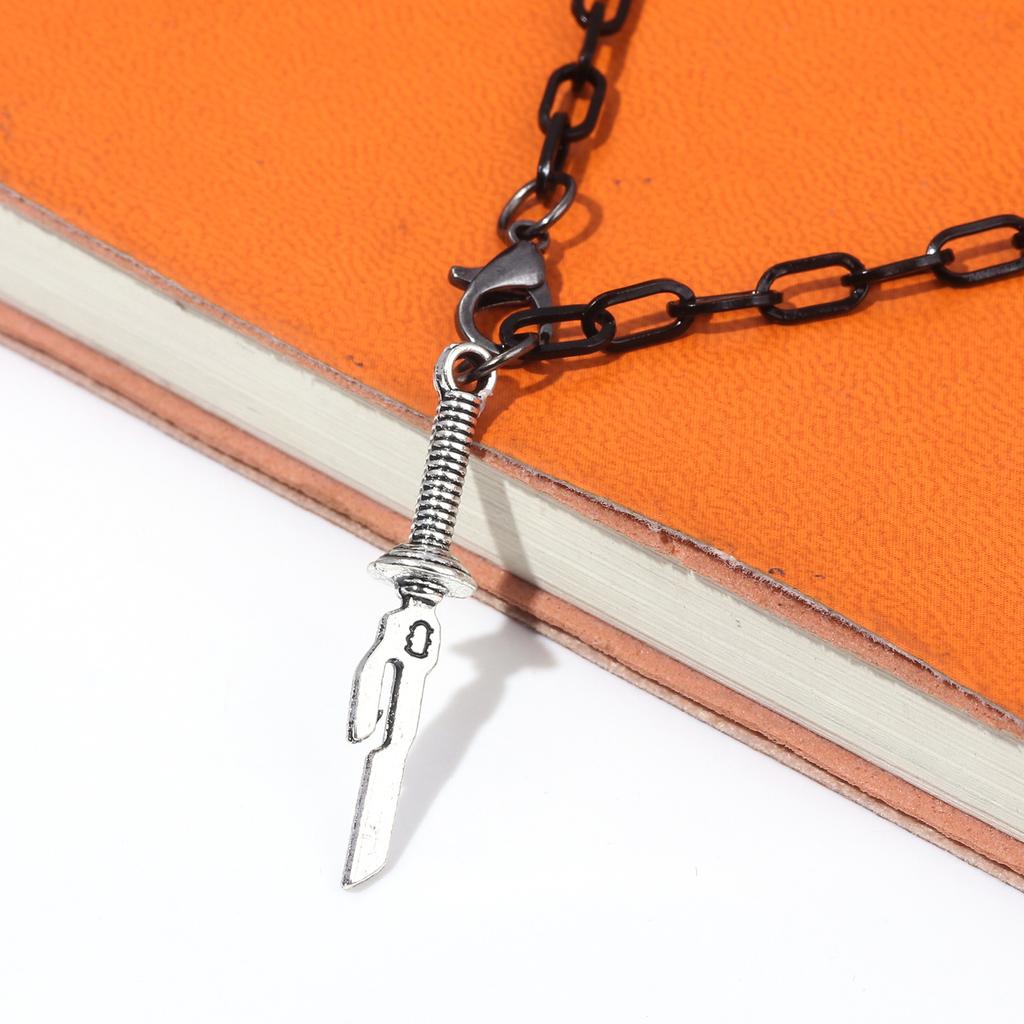 Anime Jujutsu Kaisen Fushiguro Toji Kılıç Kolye Tianri Mızrağı Bıçak Kolye Cosplay Kolyeler Unisex Choker Takı