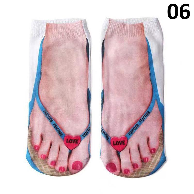 Uformelle flip-flops mønster tøfler sandaler korte sokker mannskap strømper lave ankelsokker
