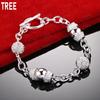 925 Sterling Silver Vintage Hollow Transfer Bead Bracelet-Banquet Gift Jewelry