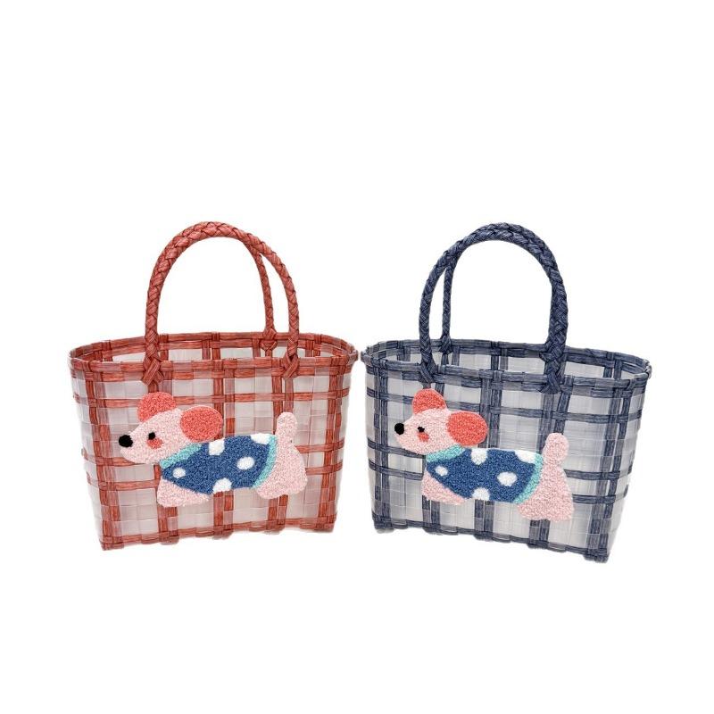 Transparent jelly bag, wedding bridesmaid gift bag, wedding gift basket, women's bag, vegetable basket bag.