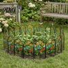 Metal Garden Ornament Fence Animal Barrier, Butterfly Floral Wire Panel Border, Arched Flower Bed Edging Panel, Barrier for Dogs, Rabbits, Patio Yard