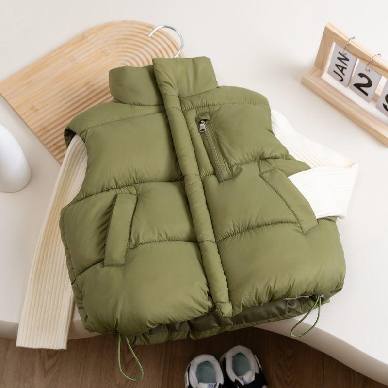 

Діти Fshion Хлопчики Дівчата Діти Осінній Зимовий Одяг Жилет Застібка-блискавка Пуховий Жилет Вуличний одяг 120cm зелений