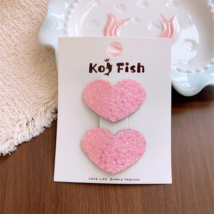Children's Star Hairpin Sequined Love BB Clip Little Girls Bangs Side Clip Hairpin Hair Clip Barrettes Headwear Hair Accessories