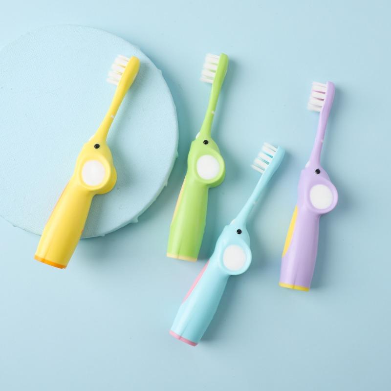 Children's Toothbrush with 2 Thin Soft Brush Heads Smart Toothbrush for Kids Aged 3-12