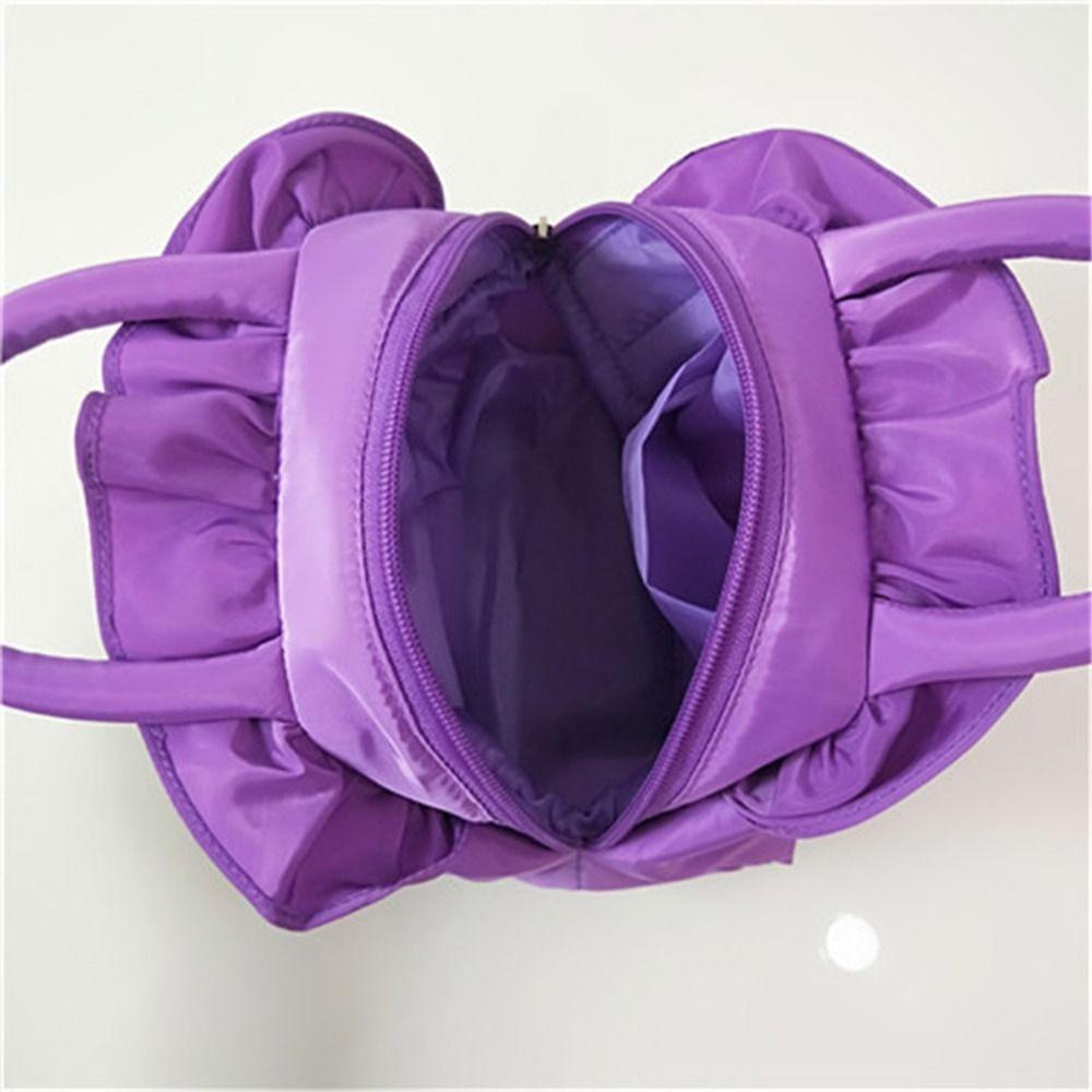 Satin Silk Hanfu Flower Drawstrings Bag Ruffle Small Purse Wallet Rose Flower Handbag  Ladies/Girls