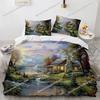 Oil Painting Chic Bedding Set Duvet Cover 3D Fashion Bedding Design King Queen Duvet Cover Double Bed Soft Cozy Set Home Textile
