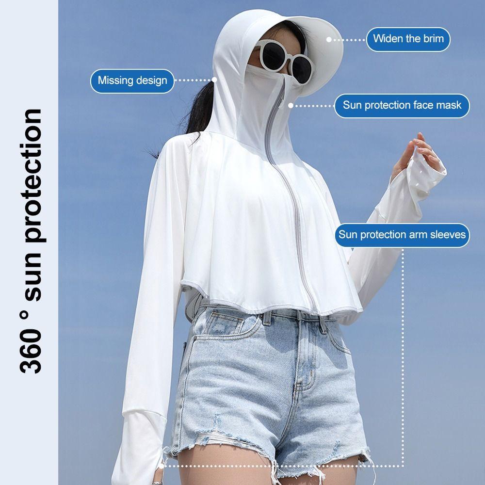 Long Sleeve Ice Silk Sun Shirt UV Protection Summer Jackets Sun Protection Clothing  for Cycling