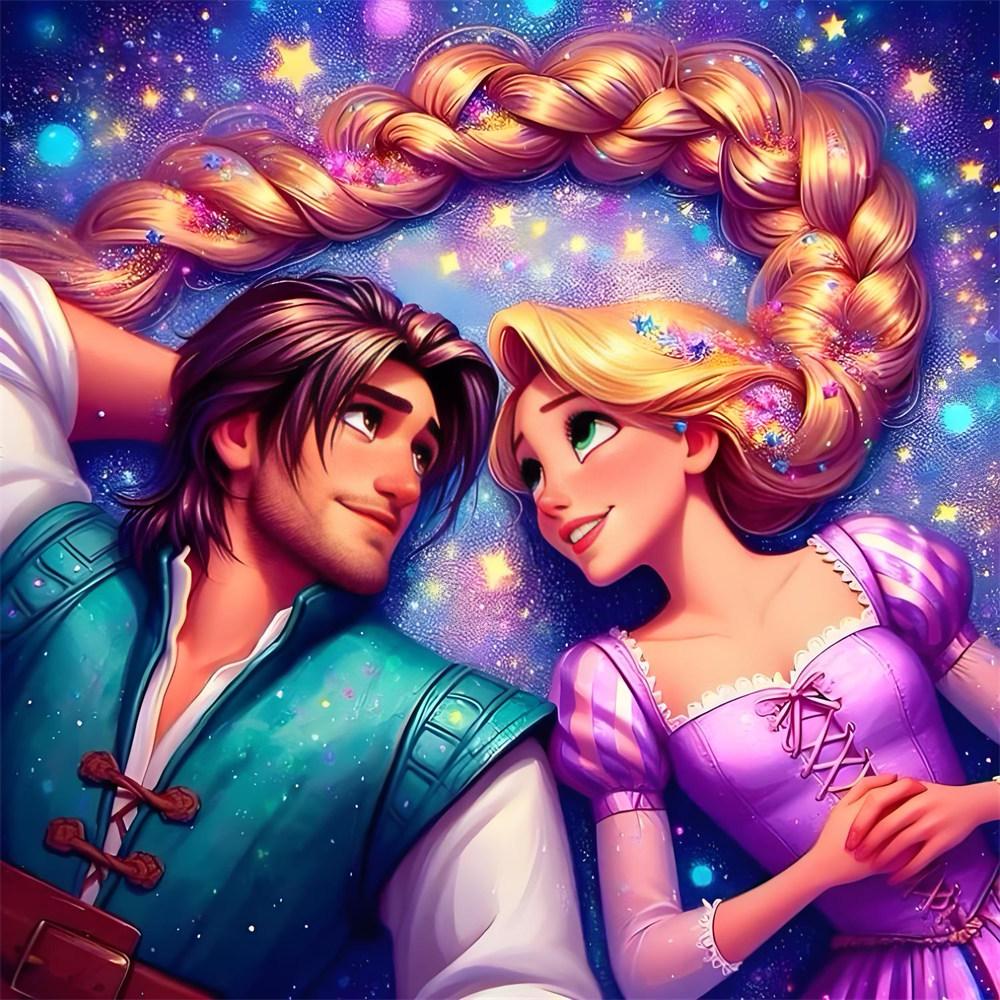 Disney 5D Diamond Painting Princess and Prince Cross Stitch Mosaic Kit Home Decor Wall Sticker DIY Handmade Gift