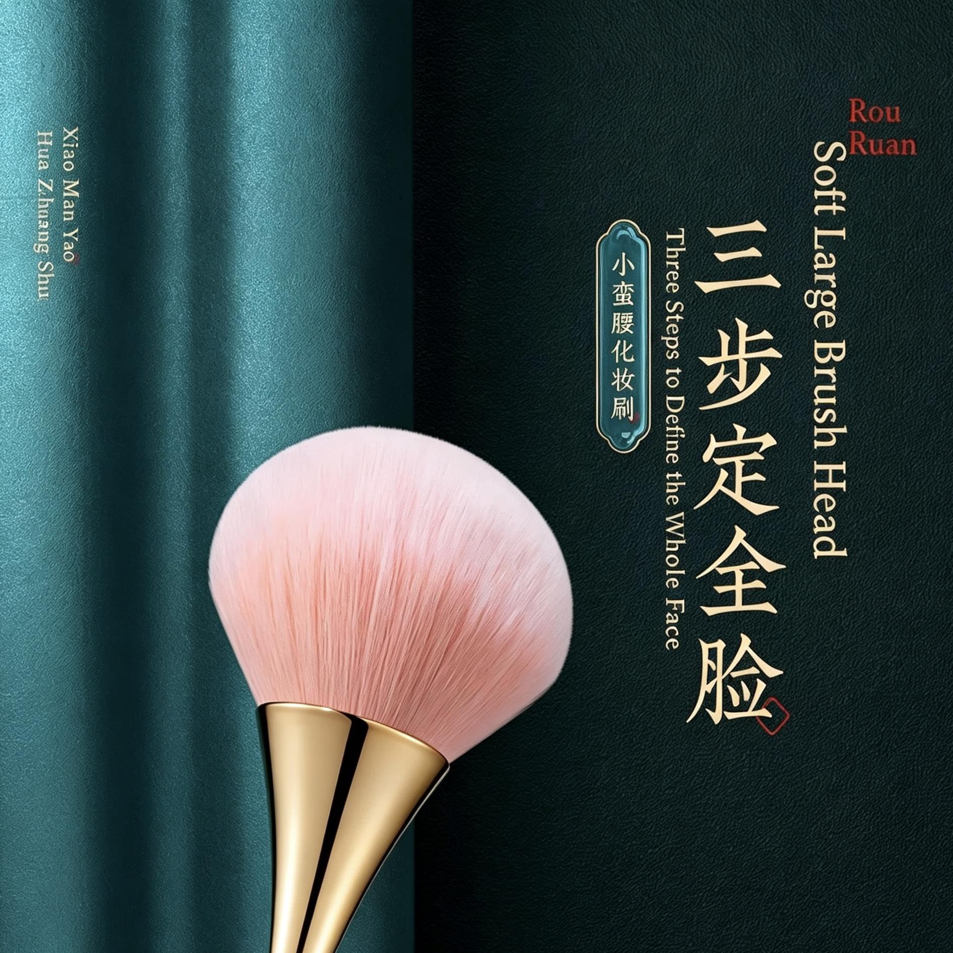 Small Waist Makeup Brushes, single large blush brush, fluffy soft bristle powder brush, nail dust brush, beauty tools