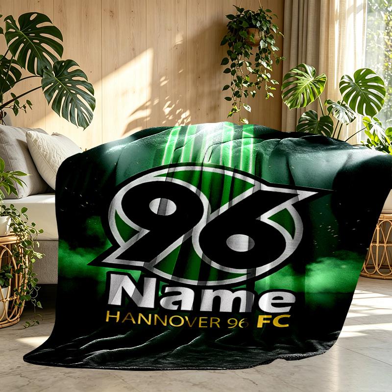 Custom Name Personalized Hannover 96 Football Print Blanket, Home Decor, Bedroom, Sofa, Camping, Couch, Gifts for Birthday ChristmasEnthusiasts