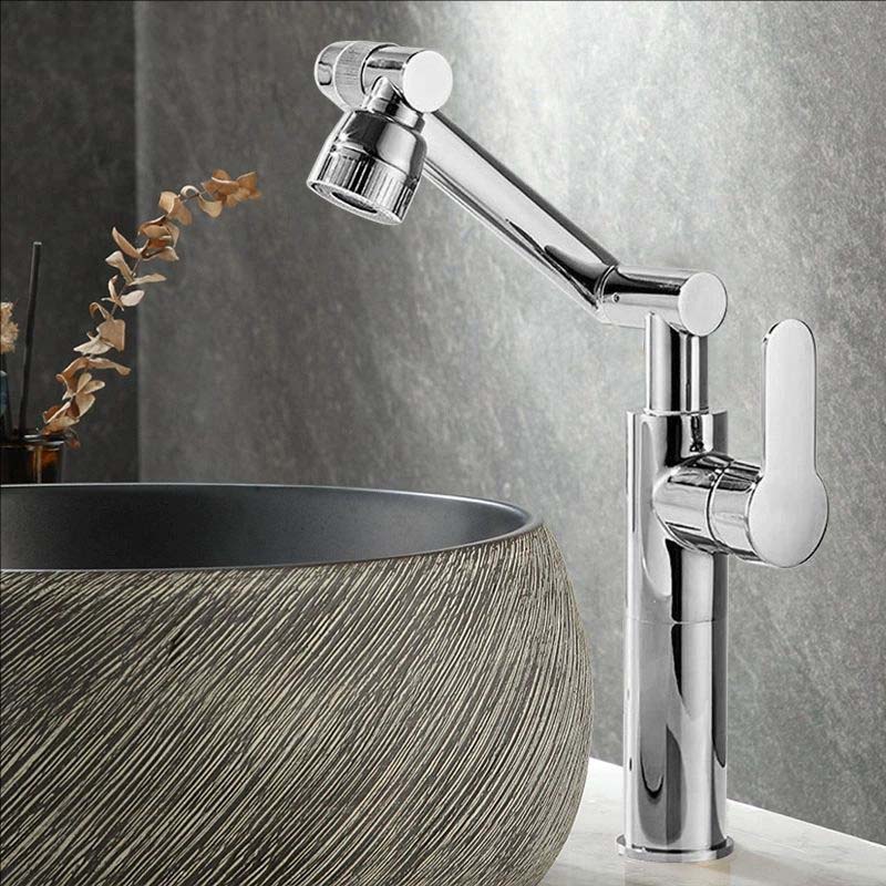 Robinet de lavabo de salle de bain en laiton antique Mélangeurs de cuisine universels Robinets Chaud Froid Ménager Modes doubles Rotatif Bidet Bras robotique