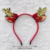 Snowflake Reindeer Antlers Headband Plush Xmas Headwear Atmosphere Christmas Headband  New Year