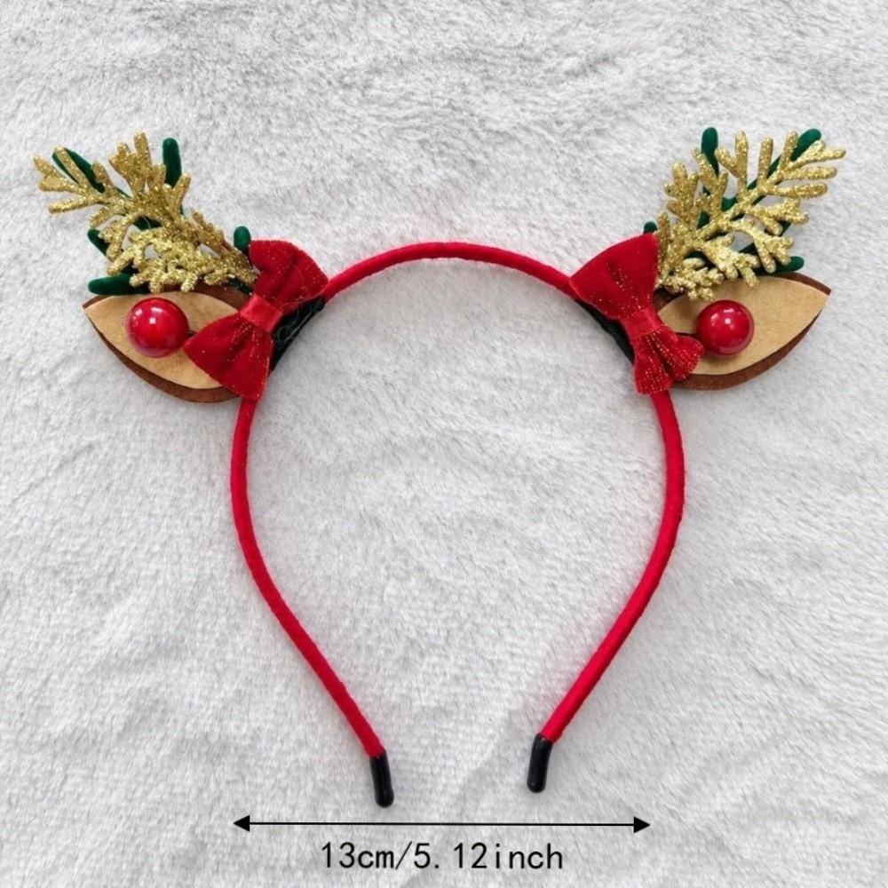 Snowflake Reindeer Antlers Headband Plush Xmas Headwear Atmosphere Christmas Headband New Year