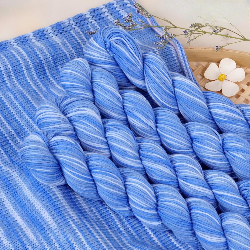 4balení bavlněné příze 200g (4x50g ) Prodyšná měkká tkaná příze na pletení háčkování smíšené barvy lehká na svetry příze
