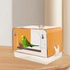 Acrylic Bird Bath for Parrots with Hooks Easy Setup
