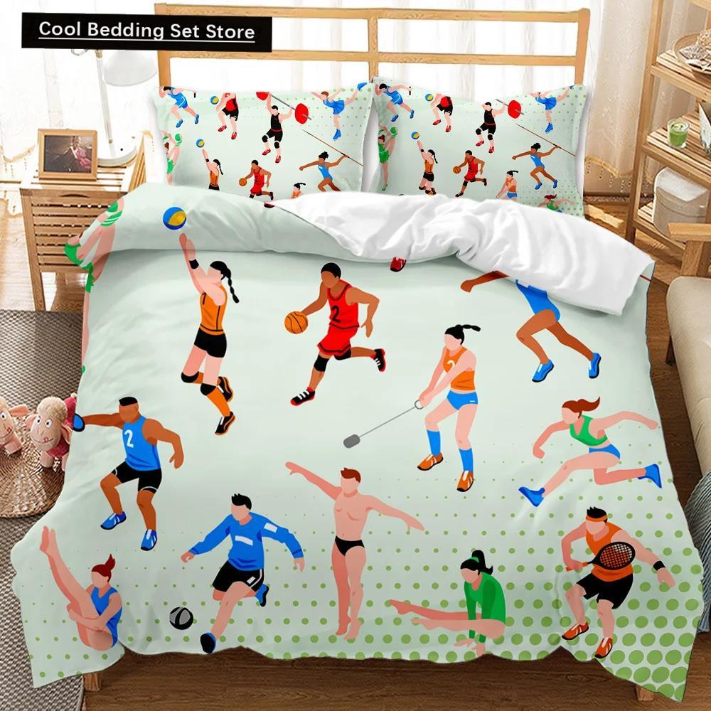 Set Copripiumino Sportivo Tecniche di Difesa Taekwondo Pratica Sportiva Biancheria da Letto Aikido Karate Judo Queen King Copripiumino in Poliestere