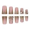 Französische Wear Nail Gold Zerbrochener Diamant Schmetterling Nail Art Patch Falsche Nägel