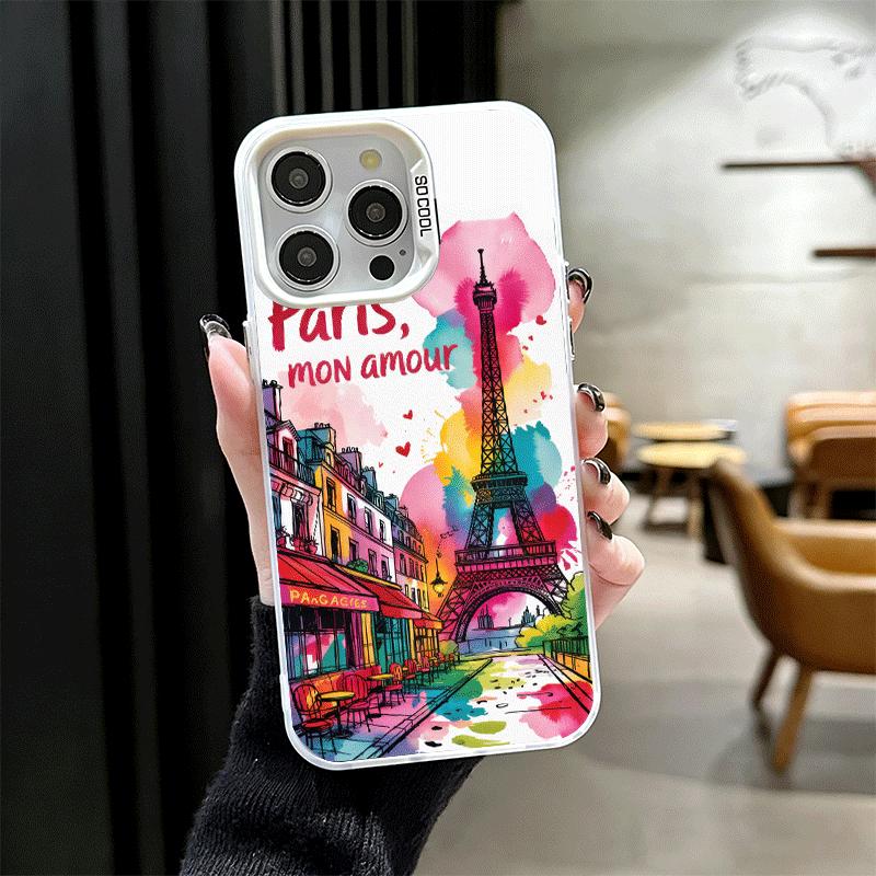 France Eiffel Tower Paris Shockproof Phone Case for iPhone 17 Air 16 16E 15 Pro Max 14 Plus 13 Mini 12 Back Cover Anti Fall Fund