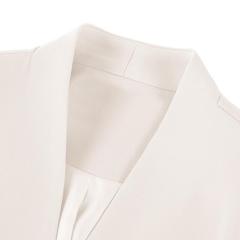Trojeman Damen 3/4 Ärmel Beige Blazer & Rock Set