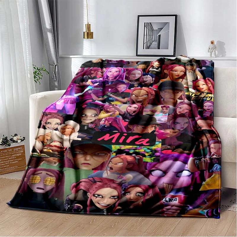 Cartoon Kpop Demon Hunters Rumi Mira Zoey HD Soft Flannel Blanket for Beds Bedroom Sofa,Throw Blanket for Cover Picnic Gift