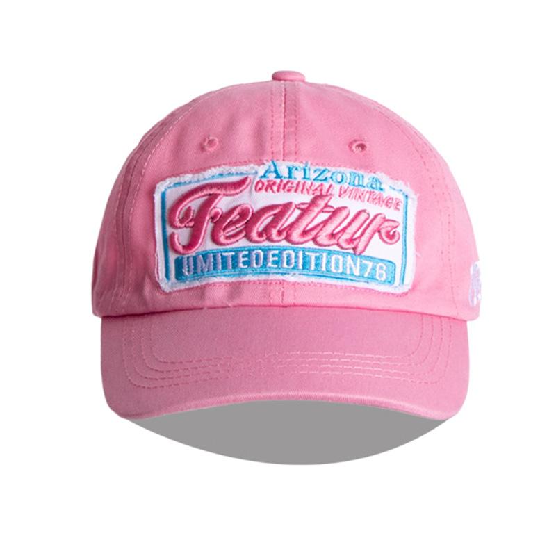Pink Letter Baseball Caps for Women Fashion Hip Hop Cotton Peaked Hats Streetwear Girl Outdoor Sunscreen Hats