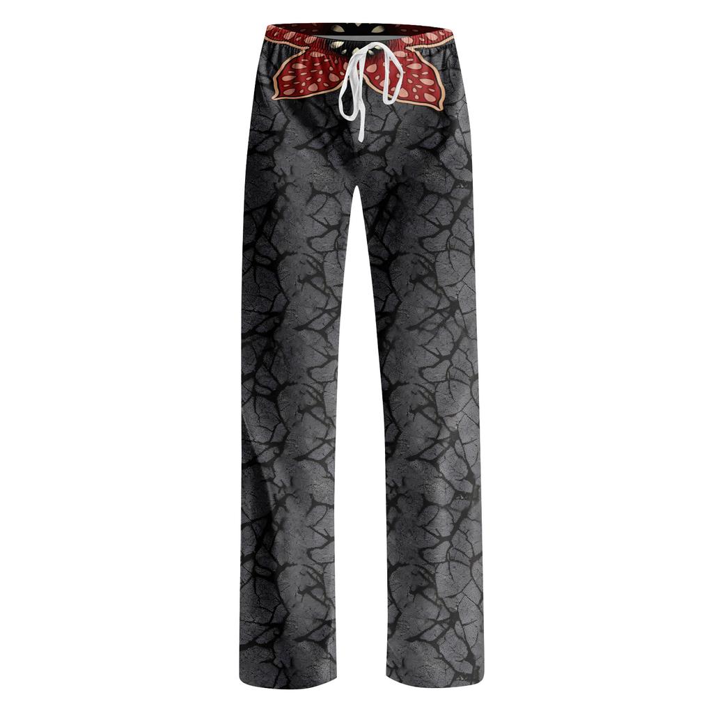 Womens Pajama Pants Sleepwear Casual Drawstring Elastic Waist Pants Comfy Straight Yoga Loose Trousers