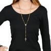 6mm Rosary Bead Necklace Catholic Necklace with Jesus Christ for Cross Pendant