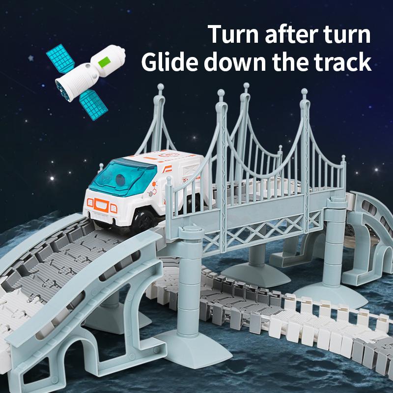 Space Electric Train Toy Train Racing Set Assembly Practice Puzzle Toy Children'S Day Gift Track Toy Car