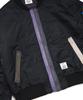 Stigma Zipper Oversized Ma-1 Jacket Black