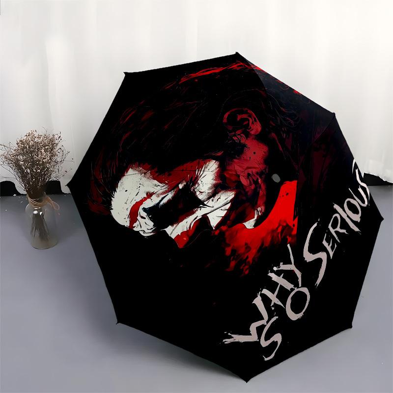 1pc Why So Serious? Umbrella with Plastic Handle,Suitable for All Seasons Travel Outdoor Multi-functional UmbrellaDCS078