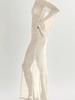 Women's Crochet Long Sleeve Backless Mesh Knit Swimsuit Cover Up Beach Maxi Dress