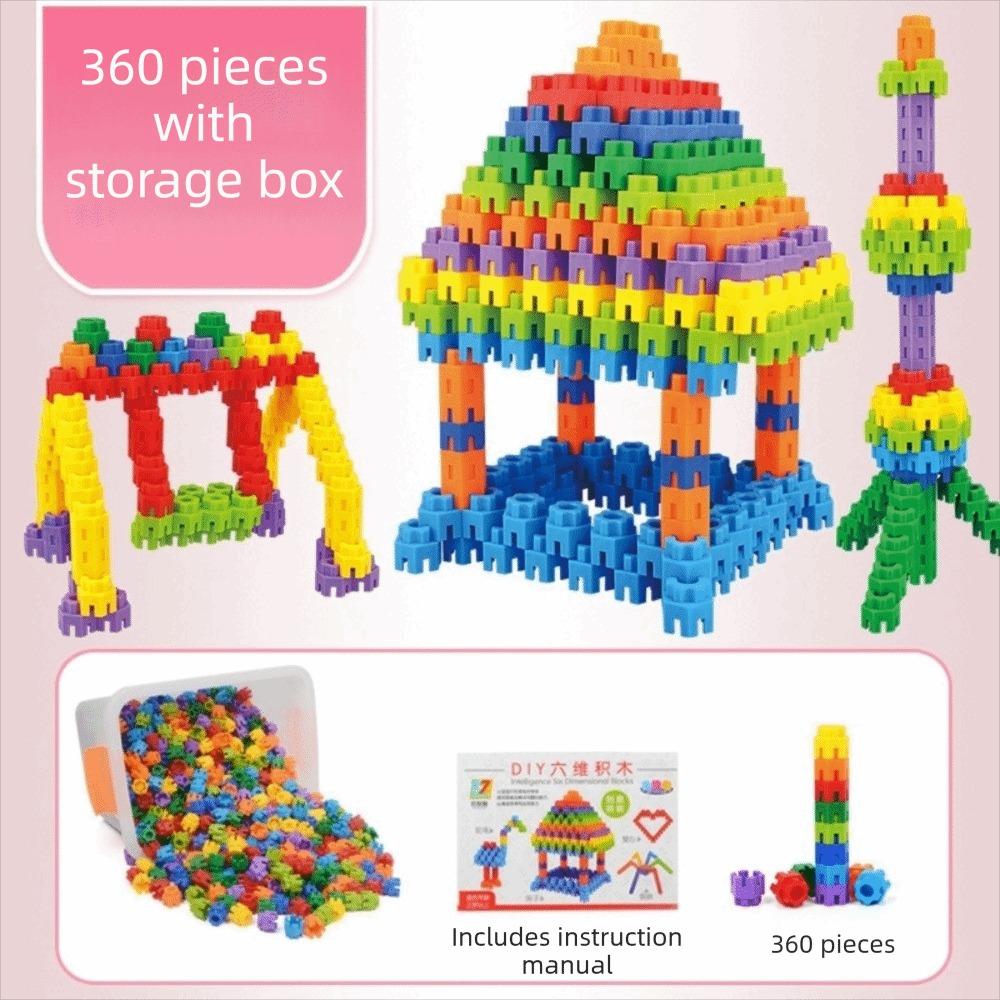 Plastic Building Block Toys Large Particle Educational Puzzle Toys Learning