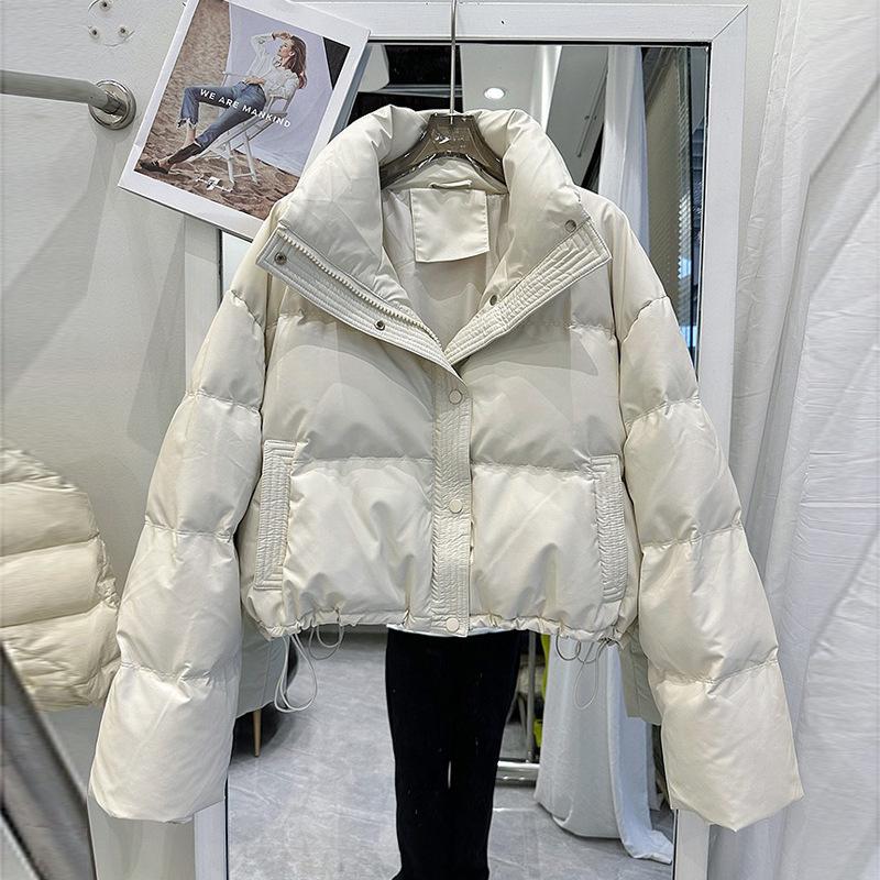 Winter Jacket PU Leather Down Cotton Jacket Women's Short Jacket
