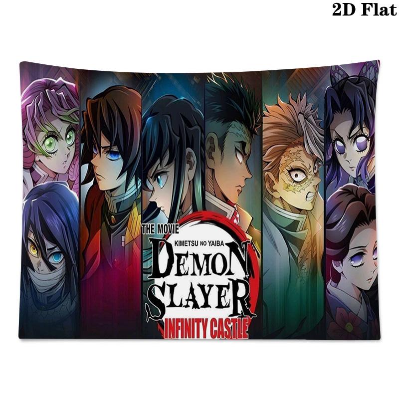 Demon Slayer Wall Tapestry Aesthetic Wall Hanging Printed Fabric Blanket Decorative Tapestries for Bedroom Living Room Home Decor