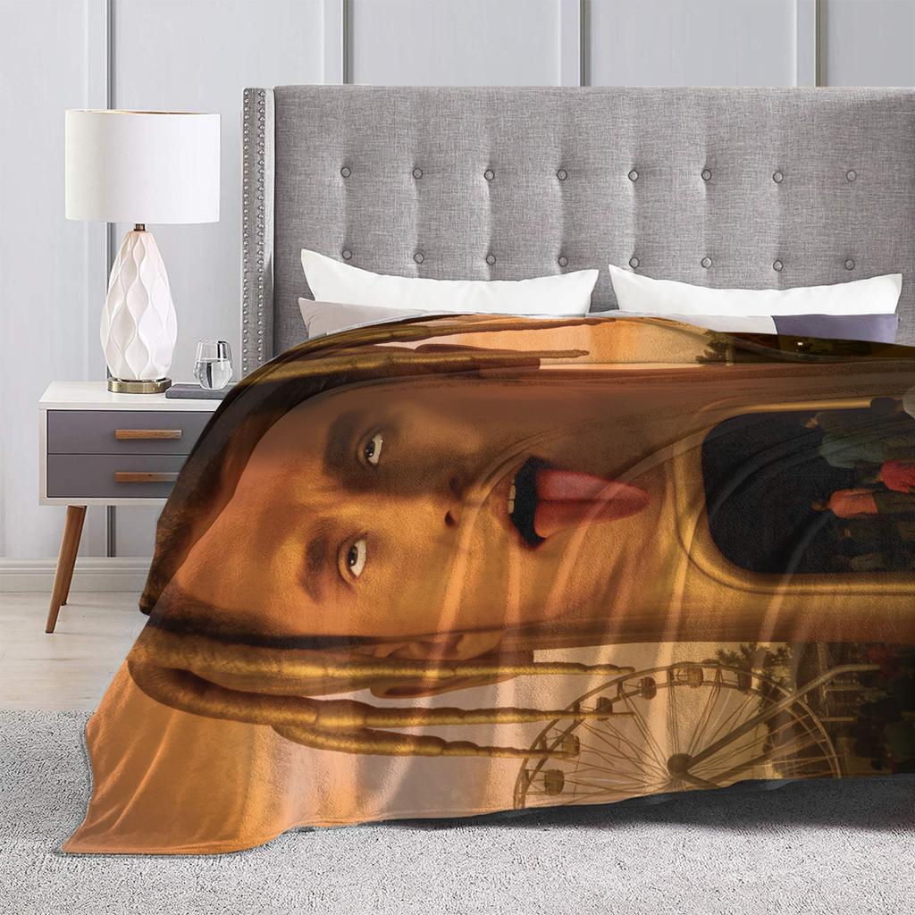 Warm BlanketBoy Girl Decorative Charlie Kirk Throw Blanket Flannel Bedspread For Couch Chair Novelty Sofa Bed Cover