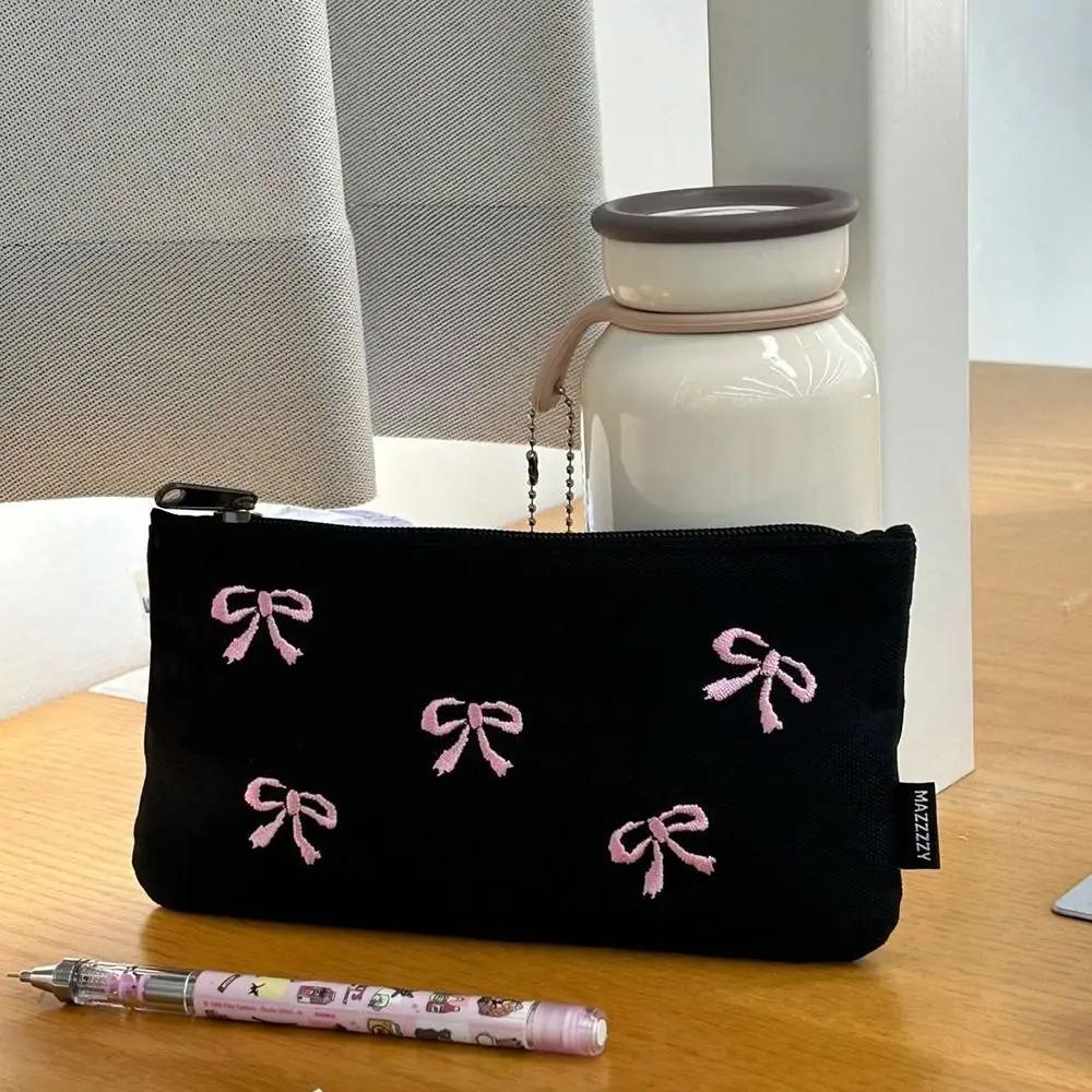 Kawaii Cute Cartoon Embroidered Bag Large Capacity Children's Pencil Bag Student School Pencil Box Stationery Storage Bag Gifts
