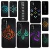 Genshin Impact Elements Case For POCO X3 X4 X5 F5 Pro M5s C40 F4 GT F3 Cover For Xiaomi 12T 11T Pro 12 13 Lite 12X