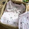 100% Cotton Gauze Pajamas Set Women Thin Breathable Long Sleeve Pants Loungewear