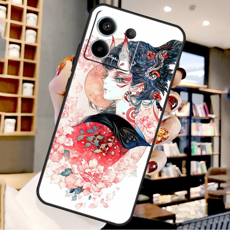 Japanese Style Anime Fox For Xiaomi Redmi Note 14 Pro 9 10 11 12 13 15 Pro Plus Case For Redmi 15 15C 14C 12C 10C 13C