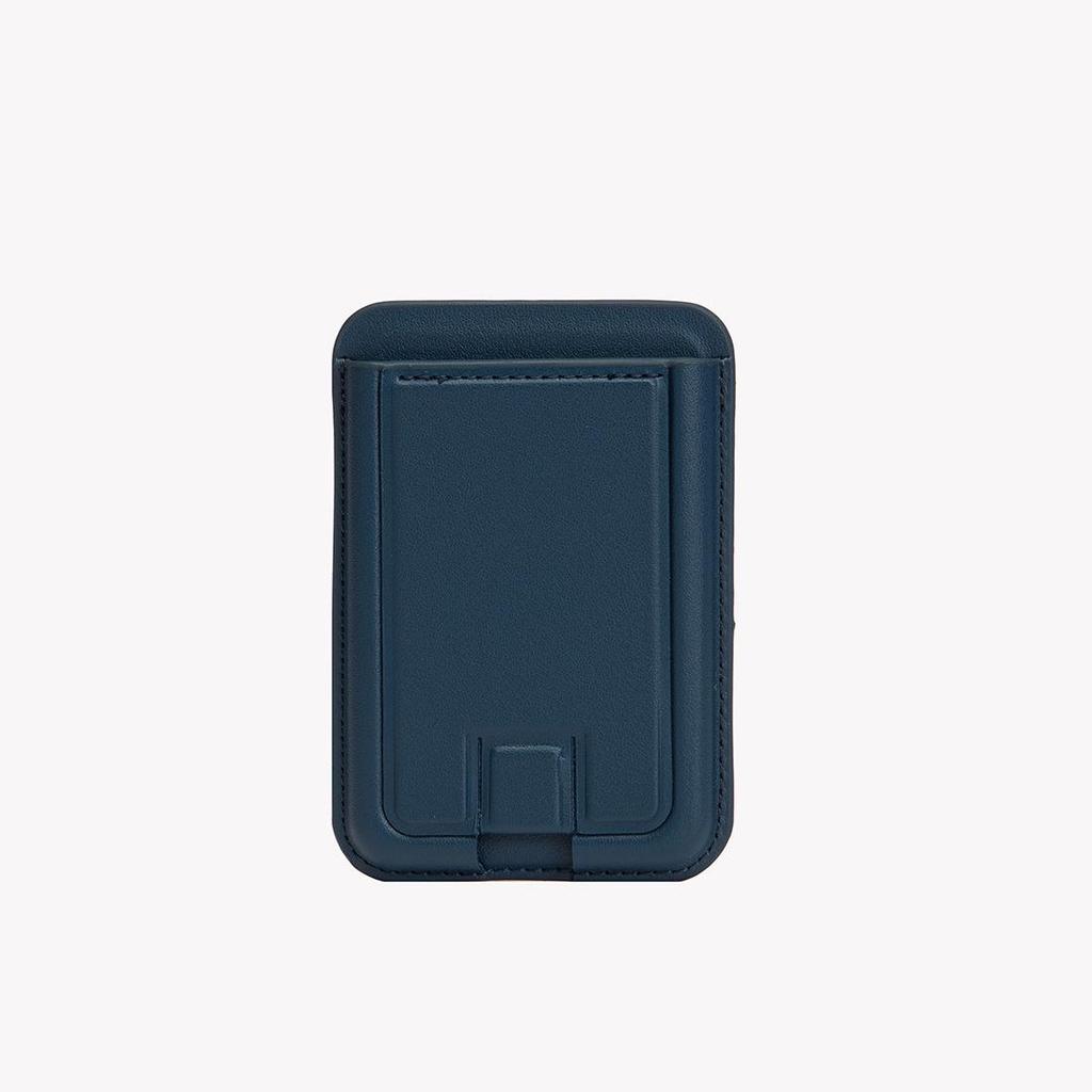 Strong Magnetic Card Holder Stand for iPhone 17 Pro - H-shaped Magsafe Card Sleeve with N52+PU Leather