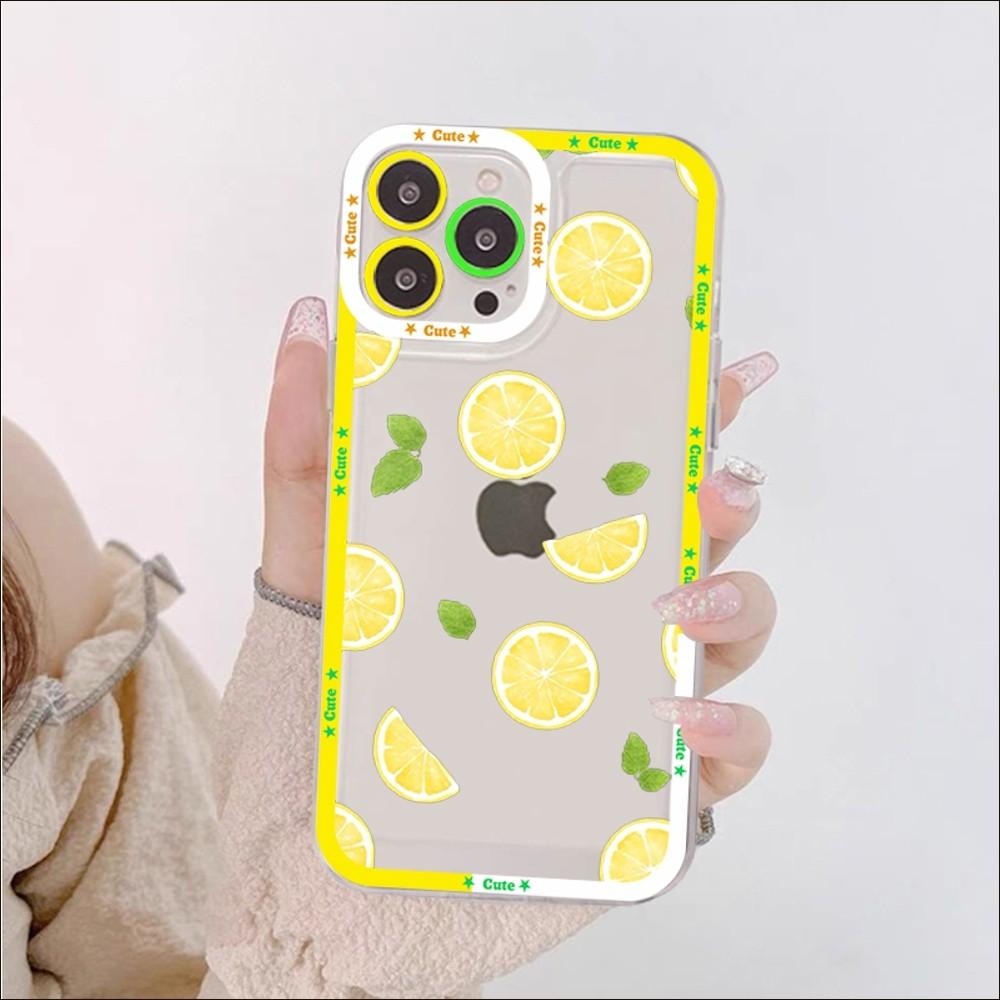Fruit lemon Phone Case For iPhone 14 13 12 11 Pro Max XS X XR SE 2020 6 7 8 Plus Mini Protective Cover
