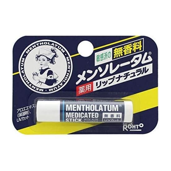 

Rohto Pharmaceutical Mentholatum Лечебный бальзам для губ Натуральный [Квази-лекарственный препарат] Без отдушек 4,5 г [Набор 3 шт.]