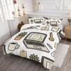 Office Plant Laptop Digital Print Comforter Set Quilt Bedding Set With Pillowcase Minimalist Worker Guest Bedroom Decor