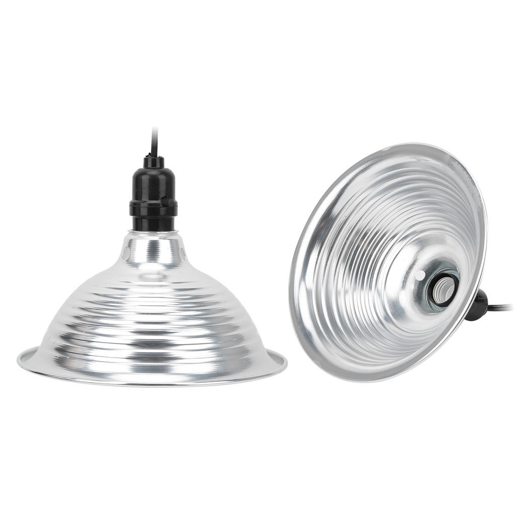2 Pcs Reptile Lamp Shade Fixture Heat Bulb Clamp Light Shade with Detachable Aluminum Reflector