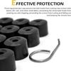 20PCS Car Wheel Lug Nut Covers, 17Mm Tire Bolt Caps Compatible With VW, Jetta, Beetle, Passat, GTI, CC, Black Lug Nut Cap With Removal Tool