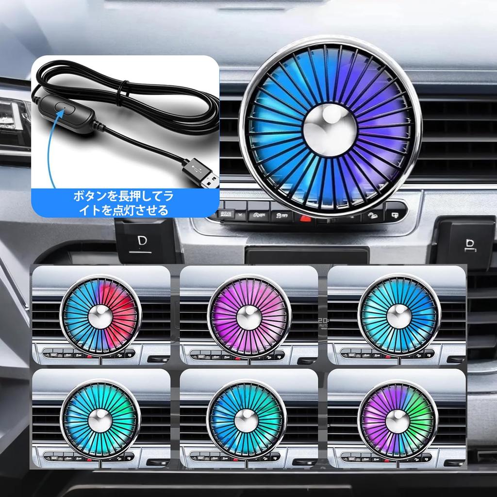 NIFBANG Car Fan, Air Conditioning Vent Car Fan, Low Noise, Driver's Driver, Powerful, 5